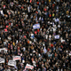 A general view of African asylum seekers and Israelis protesting against the African asylum seekers deportation, as thousands take part in a demonstration in Rabin square, Tel Aviv, Israel, 24 March 2018. Reports state that some 38,000 African asylum seekers are currently living in Israel. The Israeli Population and Immigration Authority launched a massive departure program 'voluntary leave' intending to pay each refugee 3,500 US dollars in exchange for them leaving the country and returning to Africa, those who refuse will be imprisoned